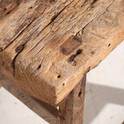 Antique solid wood stools (circa 1900). Set of 2 pieces no. 2.