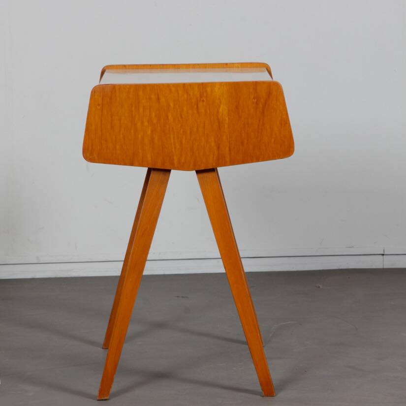 Paire de tables de nuit vintage, bois et formica, 1970