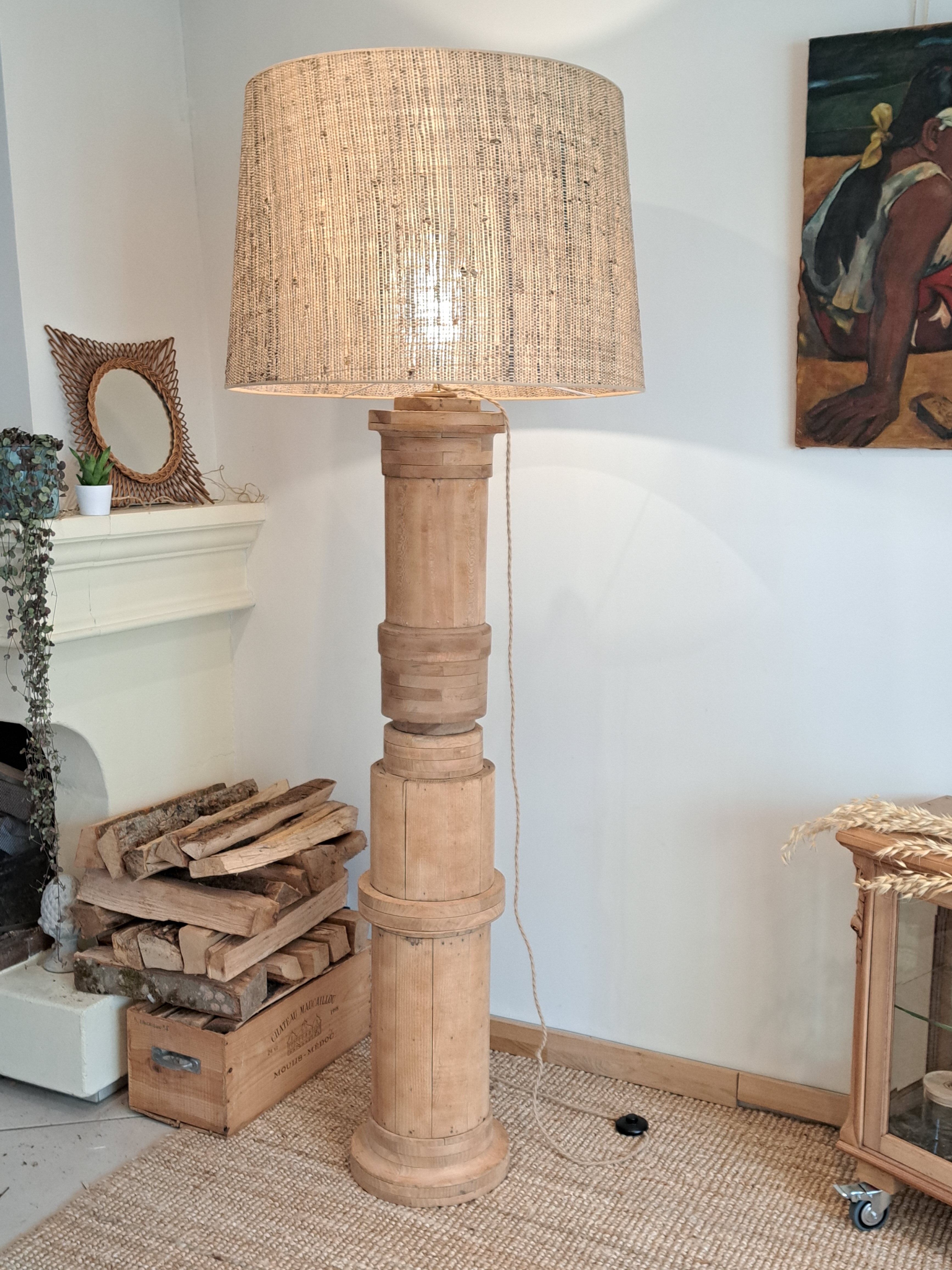 Vintage pulley floor lamp revisited