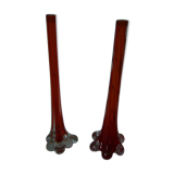 Vases soliflore verre rouge