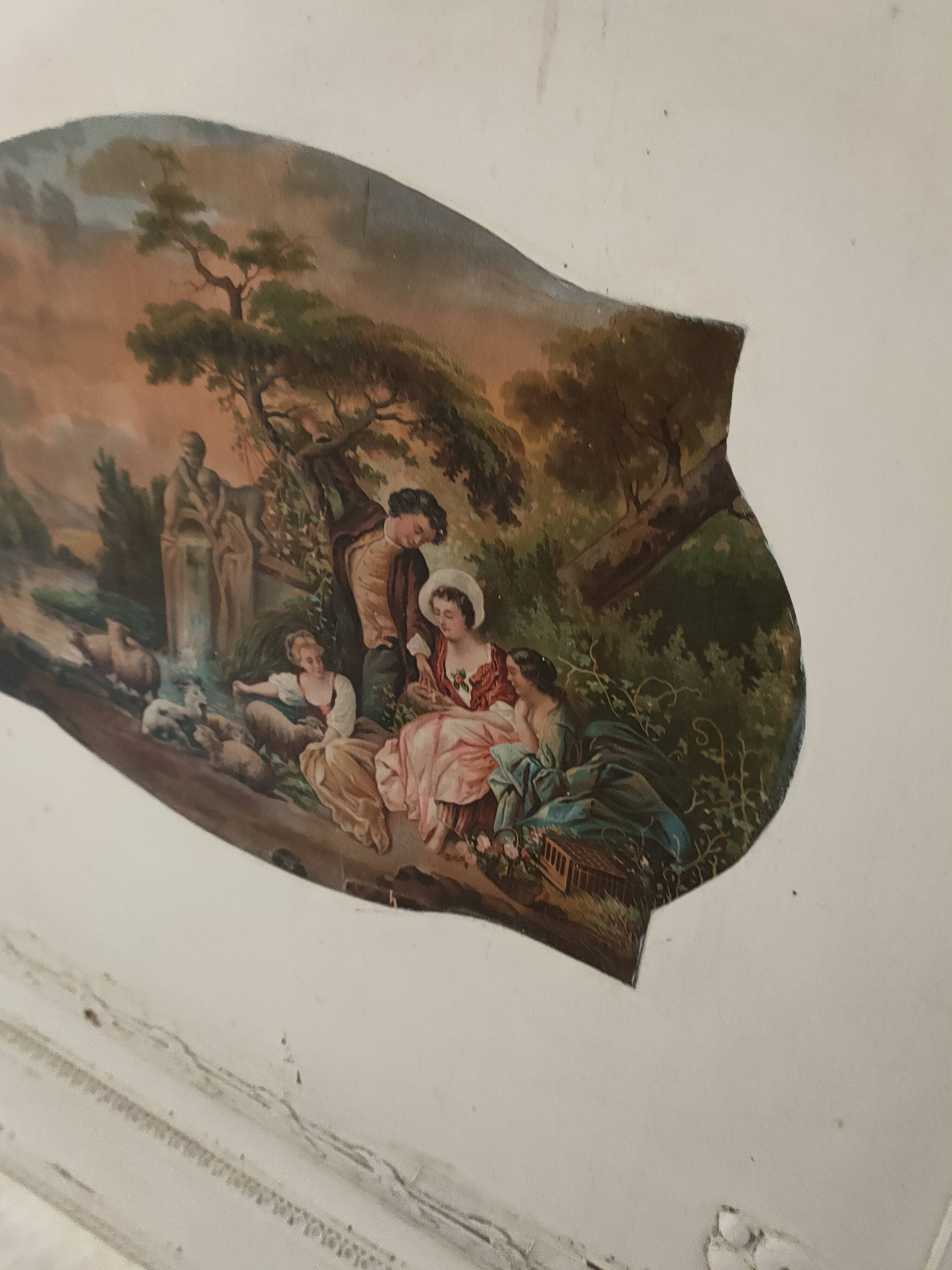 trumeau mirror from the 1920s in painted wood