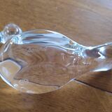 Pigeon bird paperweight signed Baccarat crystal