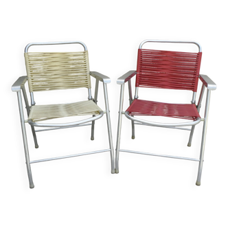 Pair of folding chairs from the 70s, Spain