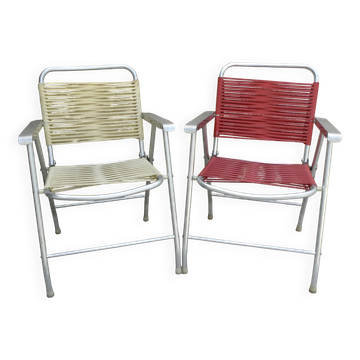 Pair of folding chairs from the 70s, Spain