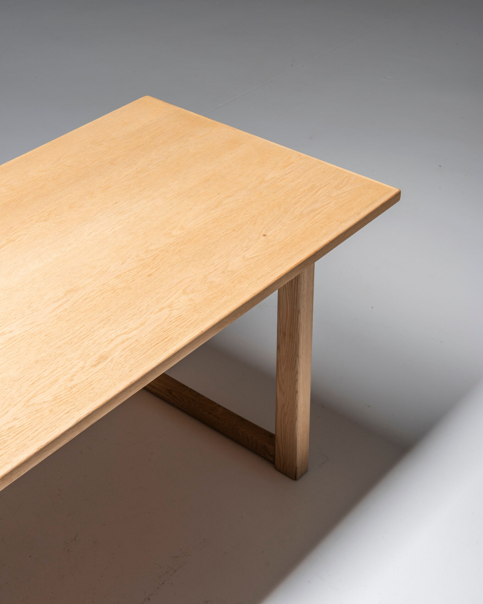 Coffee table in soap treated oak, carl malmsten, 1960's, sweden