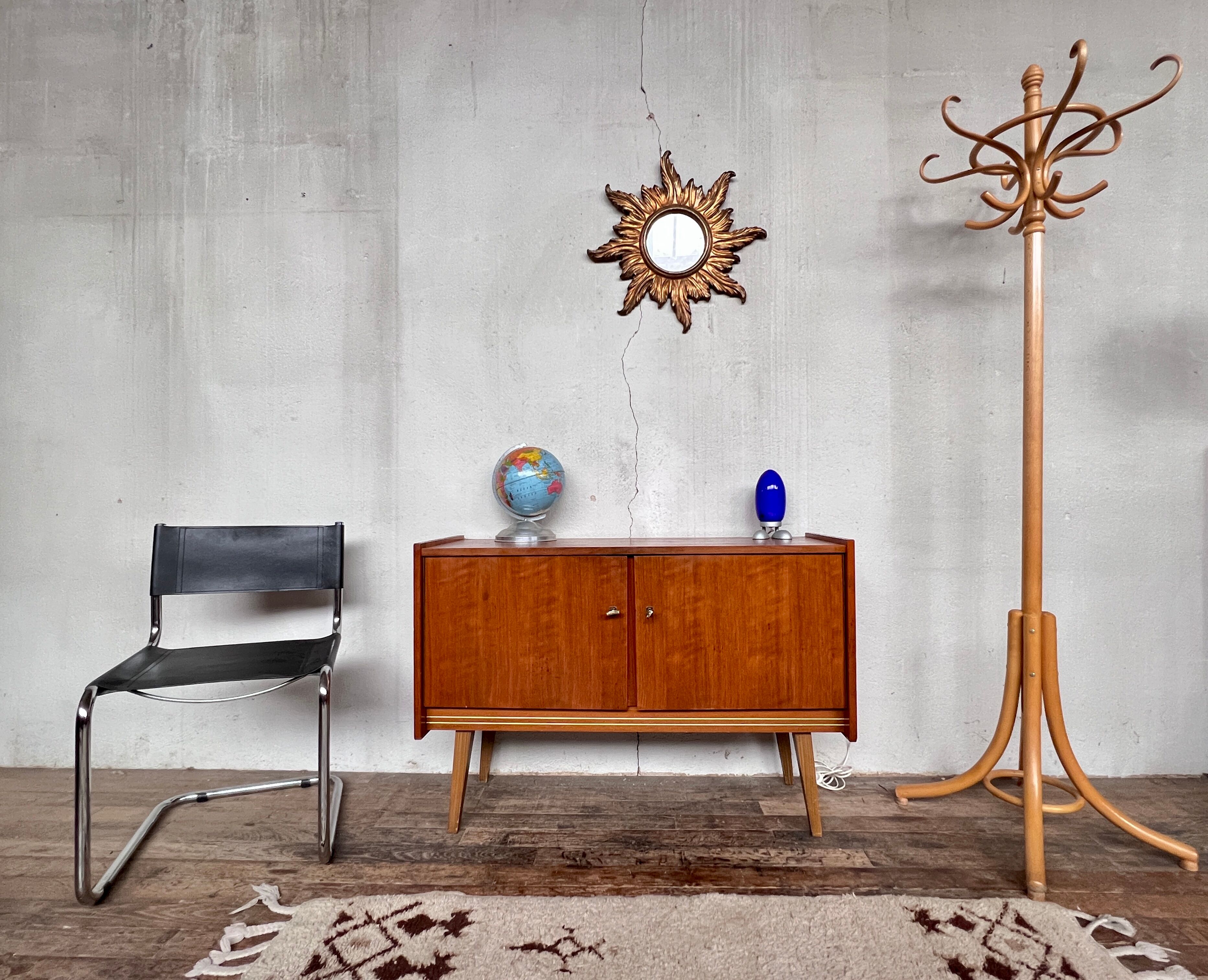 Vintage teak compass feet