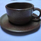 5 Cups with sandstone saucers