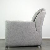 Fauteuil design Leolux modèle Fidamigo dans un beau tissu gris épais