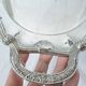 Old silver metal tray engraved tableware service