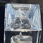 Cristallerie de Vannes le Châtel - Vannes Cristal France - Square vase - Cut crystal