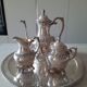 Silver metal coffee service