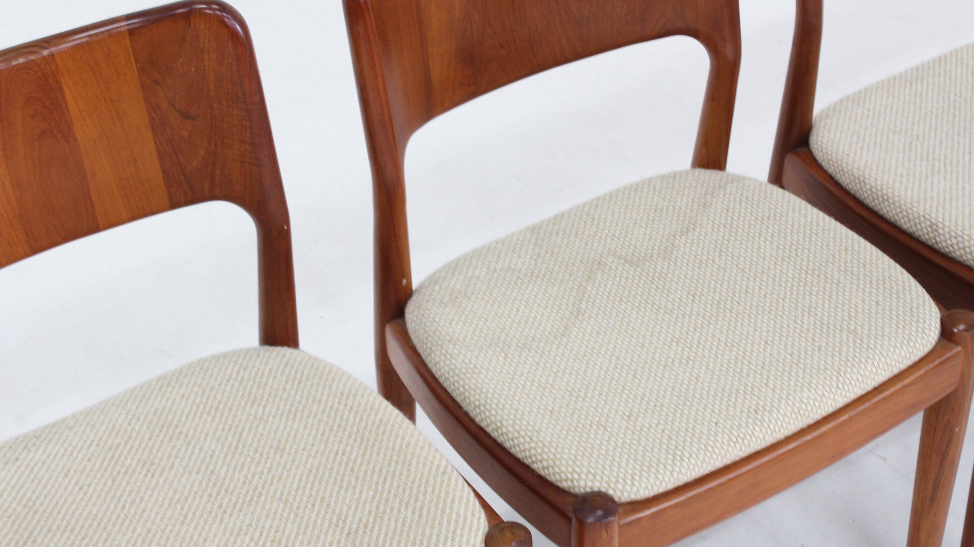 Vintage Danish teak dining chairs by Glostrup, set of 6