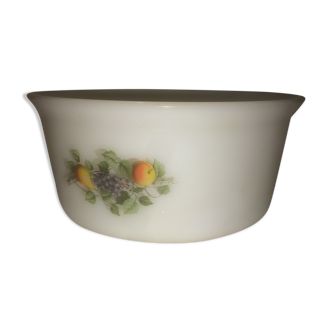 Salad bowl Arcopal motif Fruits de France