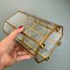 Vitrine vintage en verre et laiton