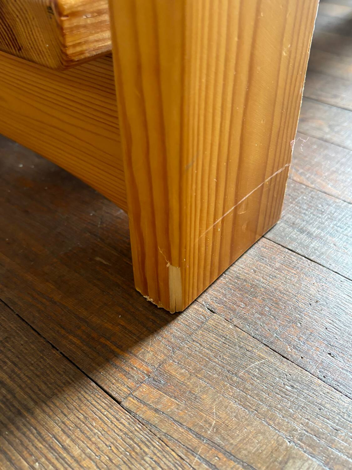 1970s pine coffee table
