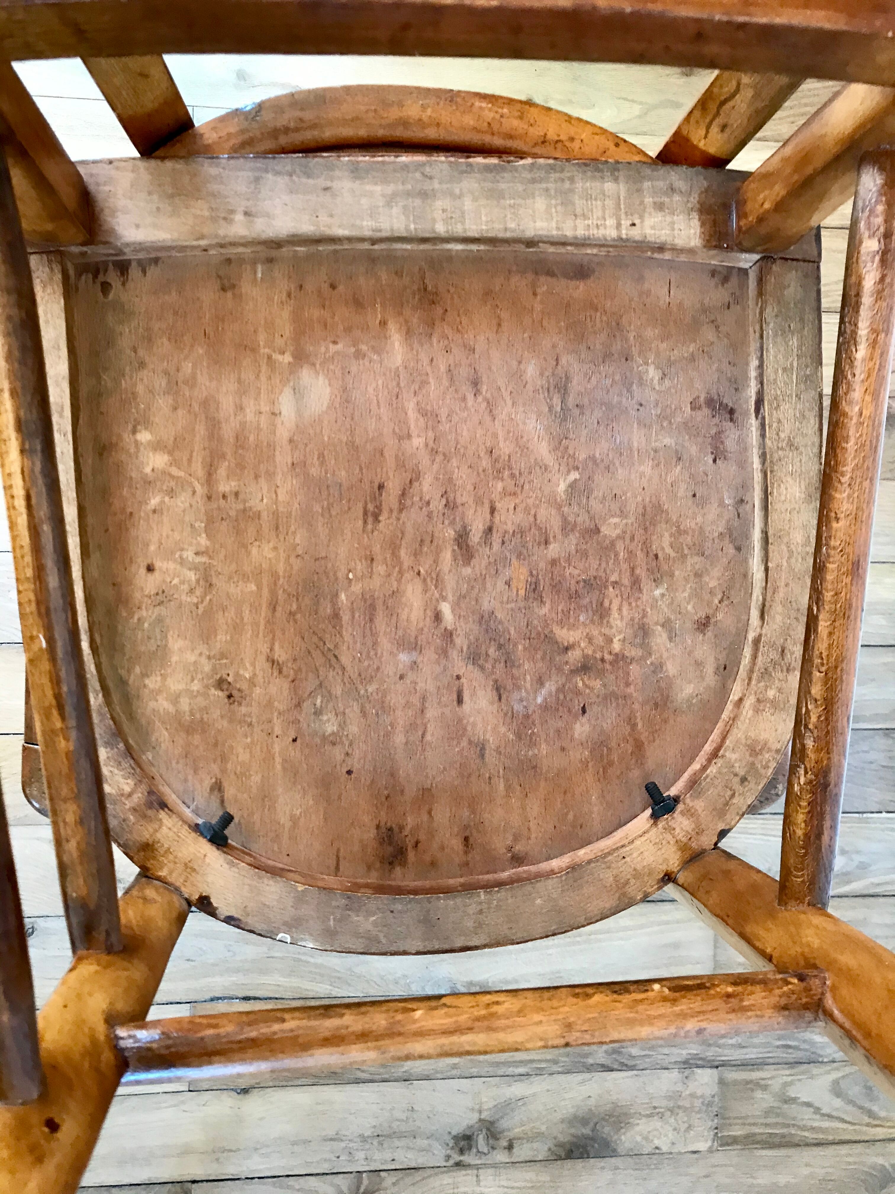 Trio de chaises bistrot Luterma années 50