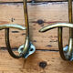 2 patères doubles porte manteau laiton vintage