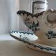 Large sauceboat on ironstone base Gien "Thistles"