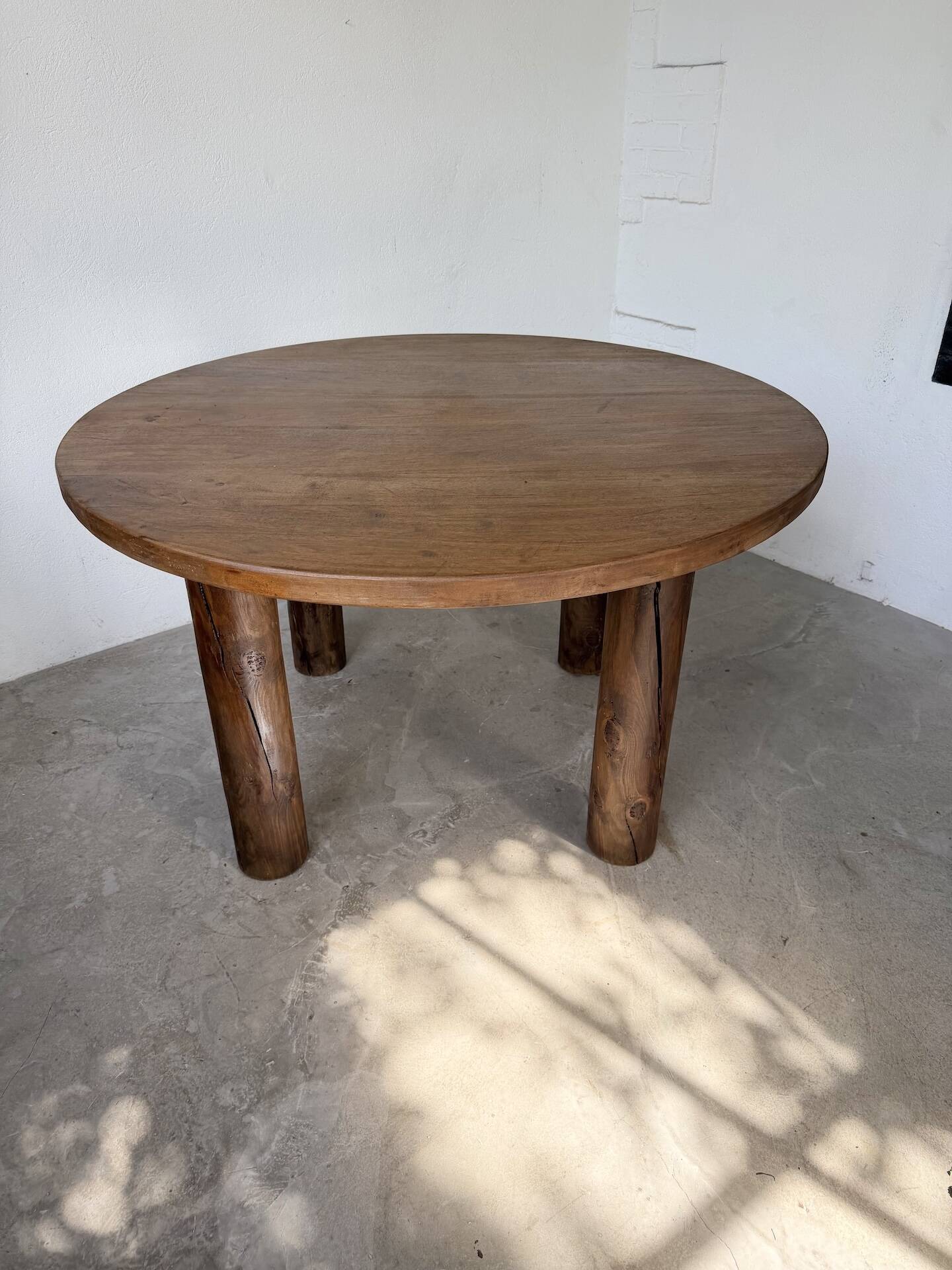 Round table 1950s constructivist walnut