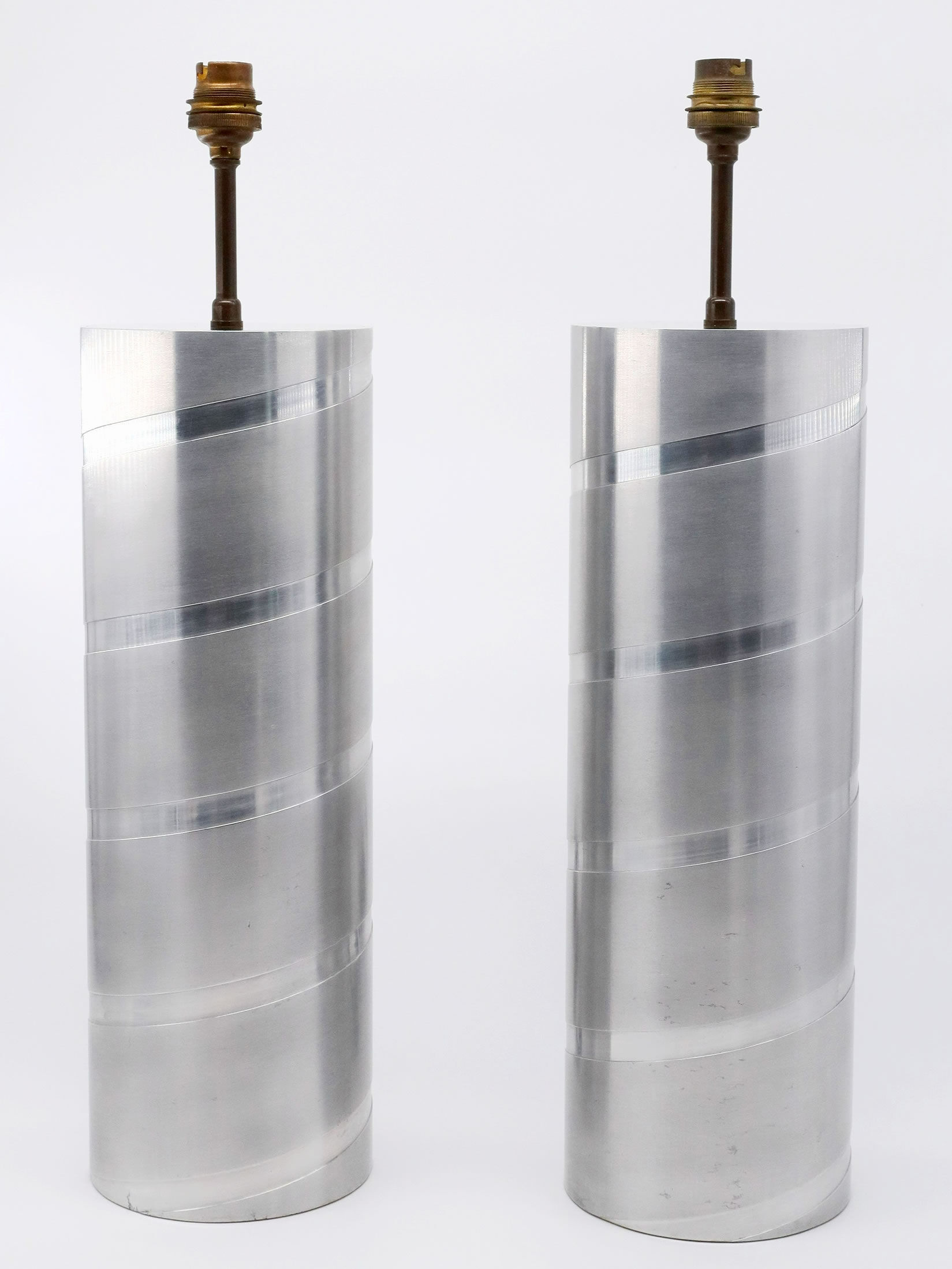 Tube lamps in aluminum 1970