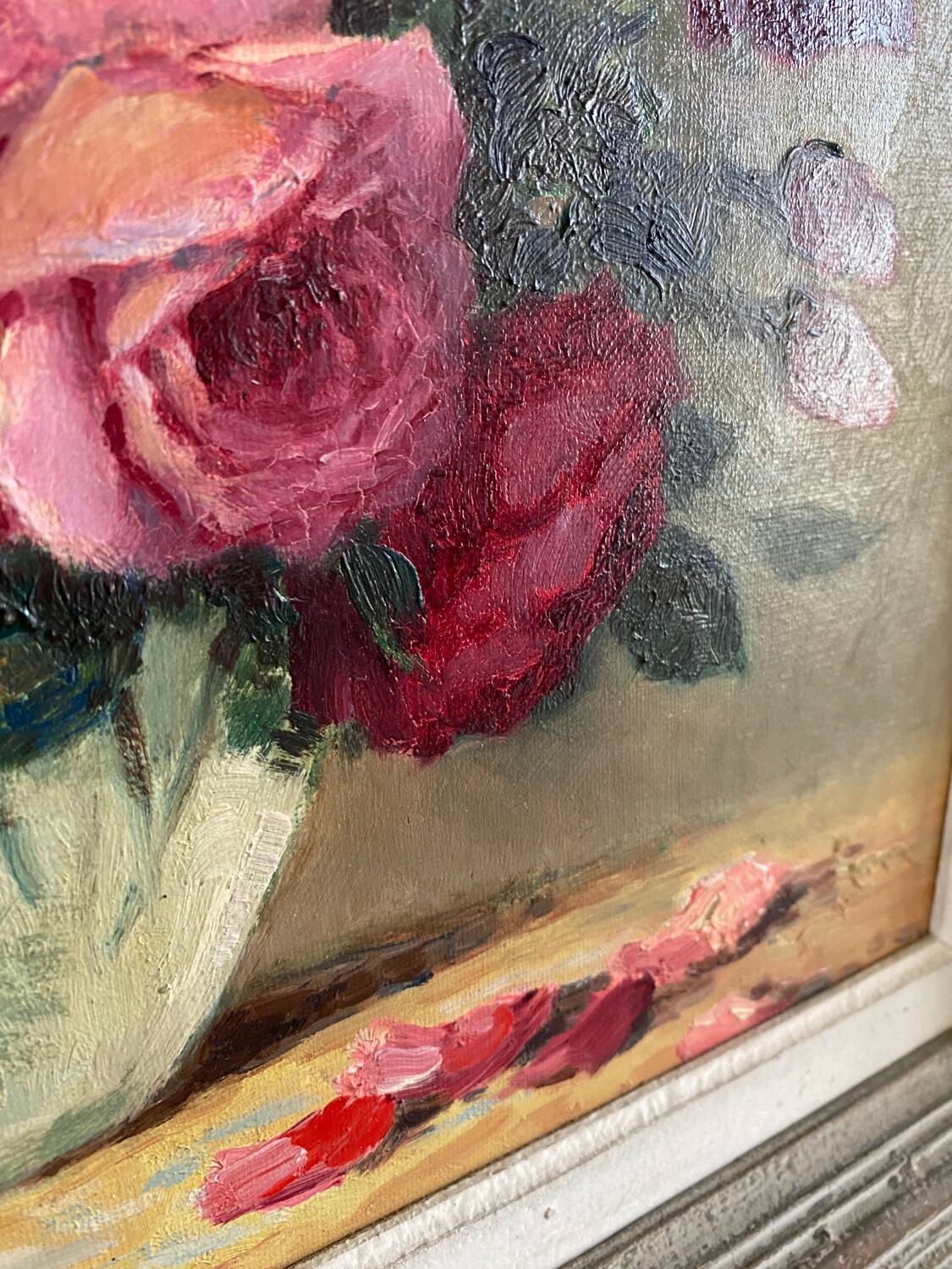 Painting bouquet of roses