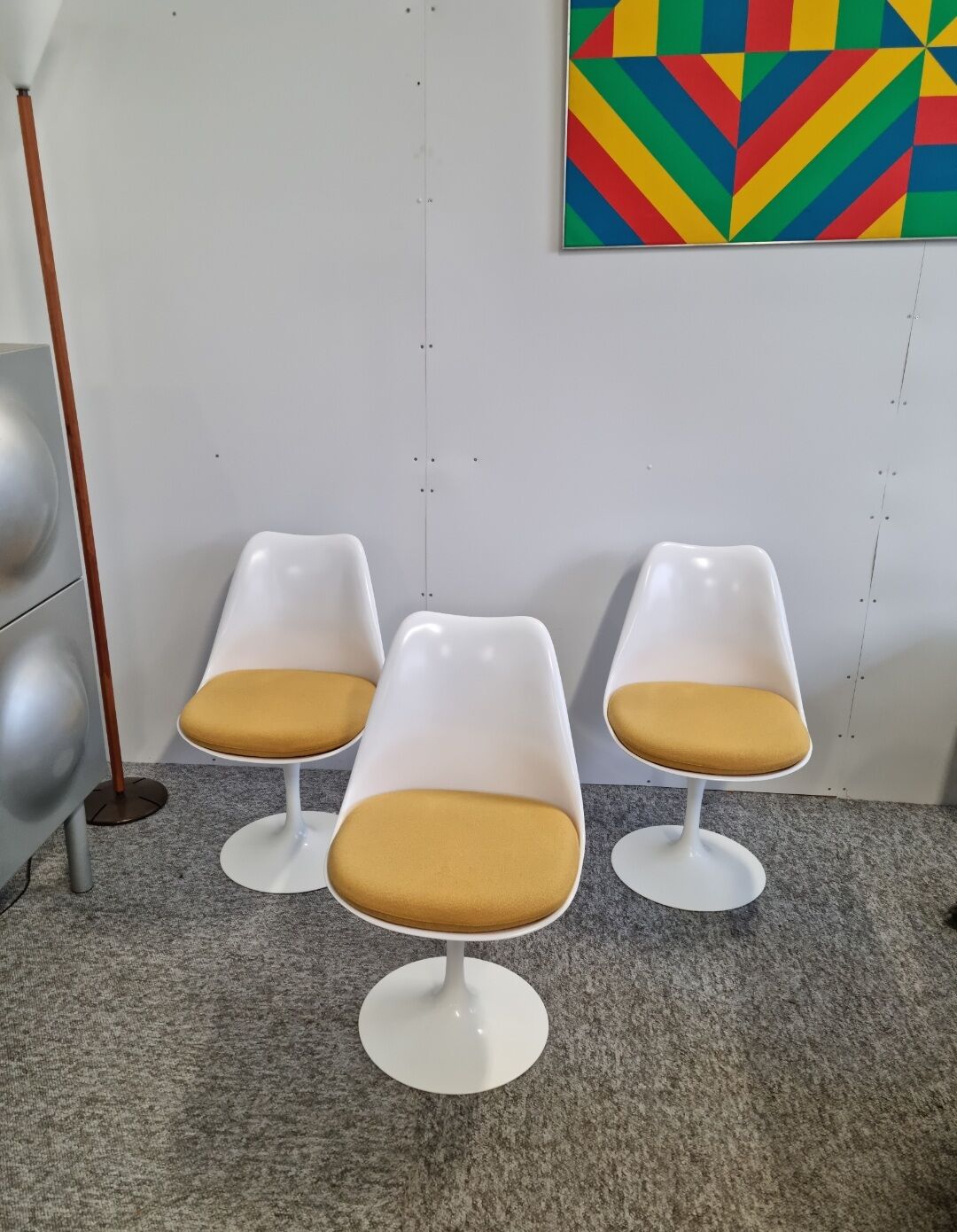 Lot de 3 chaises Tulip d'Eero Saarinen édition Knoll