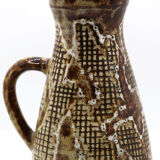 Brutalist pitcher of the Atelier du Vieux Moulin in enamelled earth of Vallauris