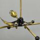 Italian Stilnovo Style Brass Sputnik Chandelier, 1970s