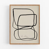 Abstract lines giclee print, 50x70cm