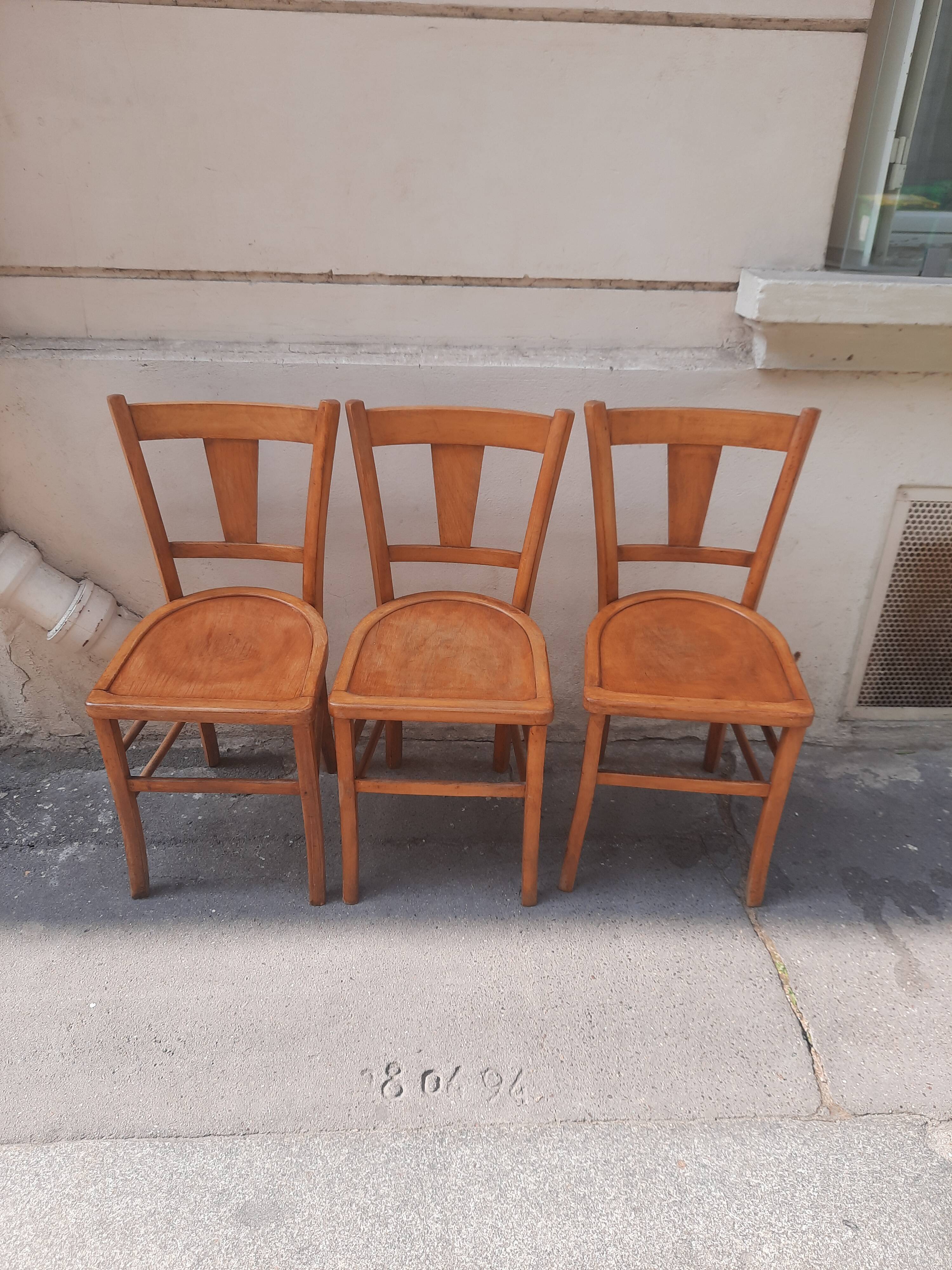 Lot de 3 chaises bistrot