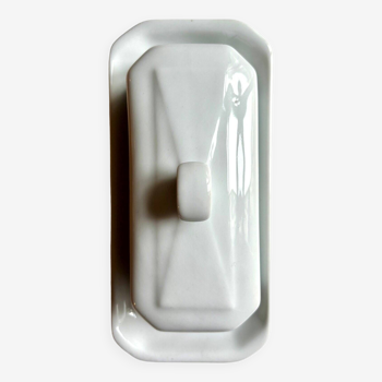 Pillivuyt white porcelain butter dish