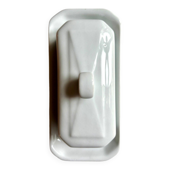 Pillivuyt white porcelain butter dish