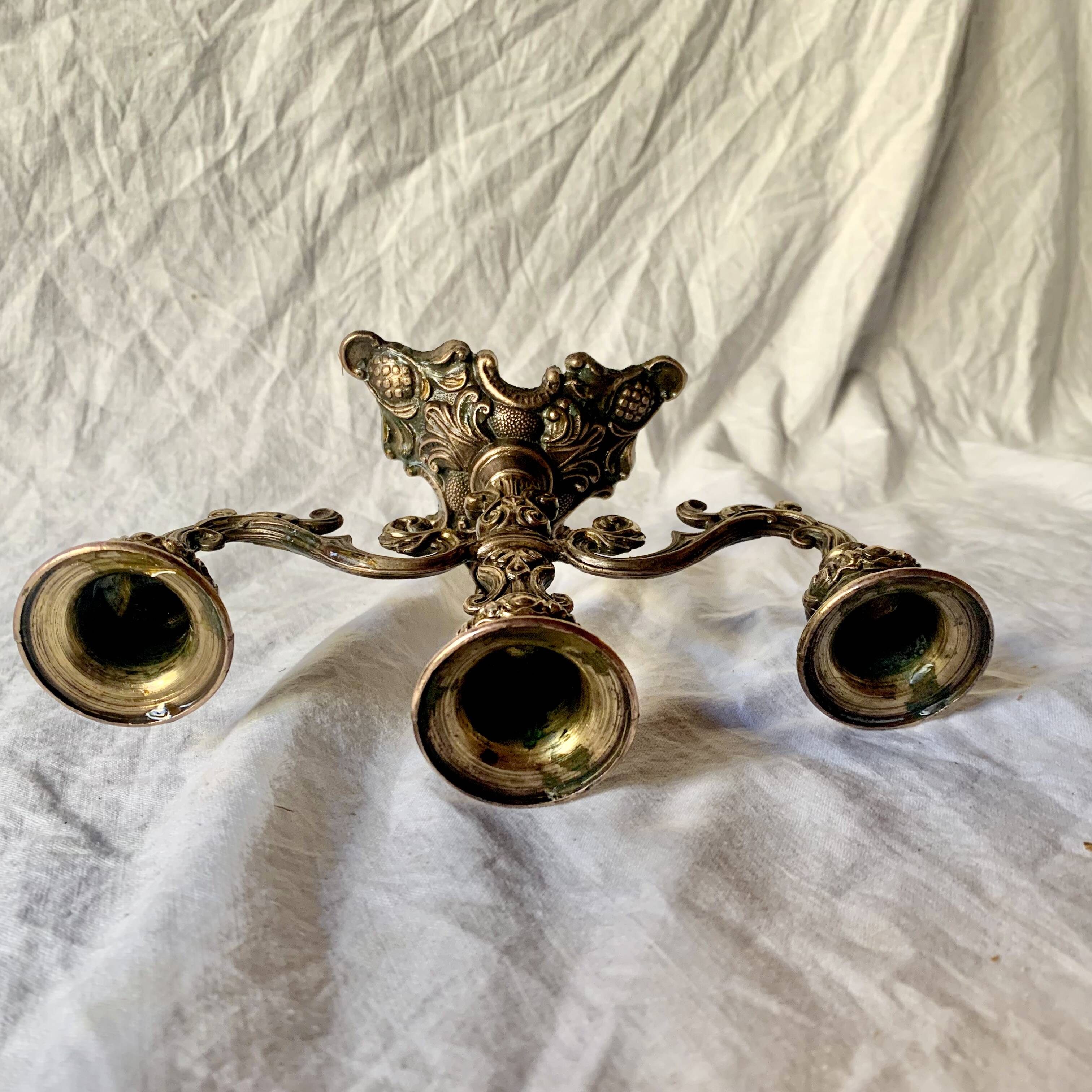 Pair of vintage brass candlesticks - Made in Italy