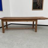 Solid pine table with its extension, 1950s