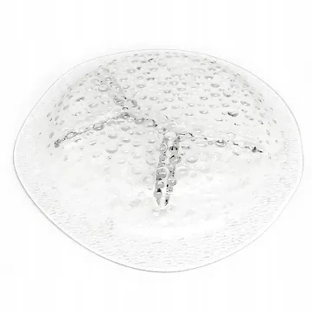 Modernist appetiser platter, pressed glass, design by J.S. Drost, HSG Ząbkowice, Poland, 1970s