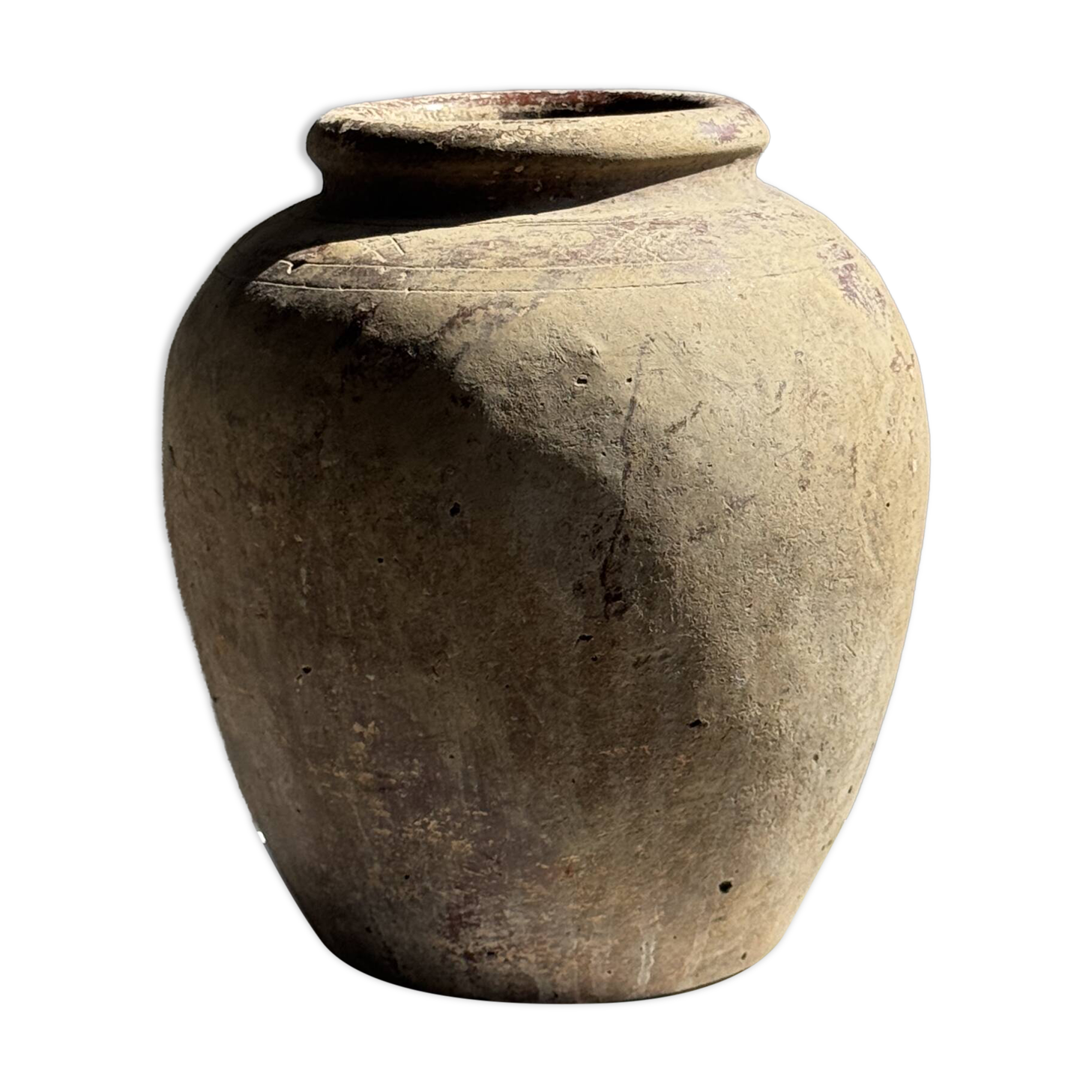 Vase de Borneo en terre cuite brun (1) H35 D23