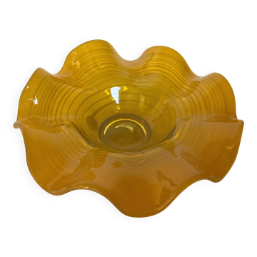 Yellow Murano ring holder tray
