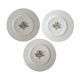3 plates in porcelain from Paris late nineteenth century