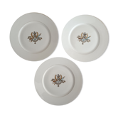 3 assiettes en porcelaine de Paris fin XIXe