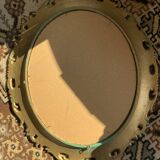Miroir ovale doré années 70