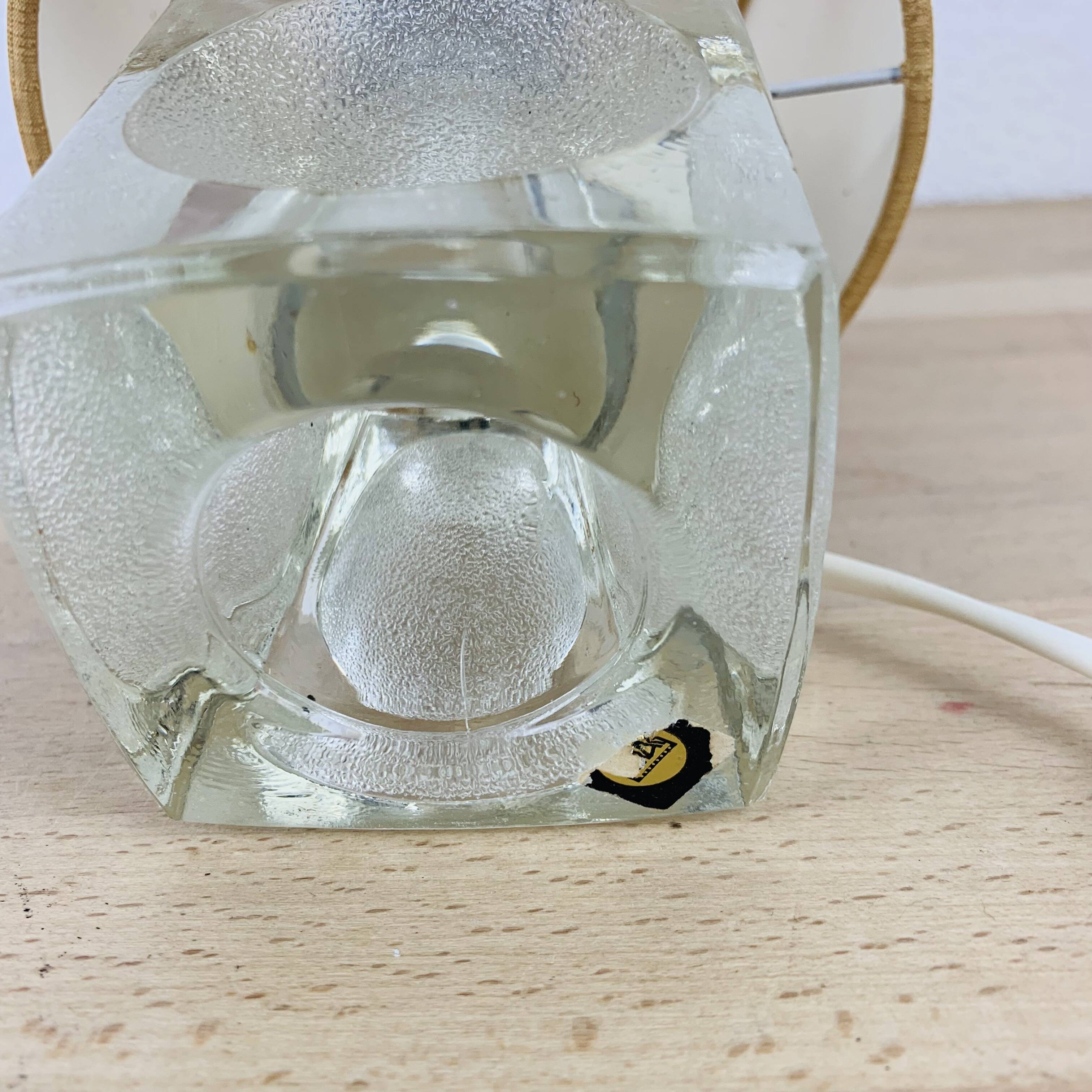 Murano glass cube lamp from the 70s