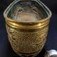 Antique Brass Jardinière – Repoussé Cherry & Leaf Décor – c.1900