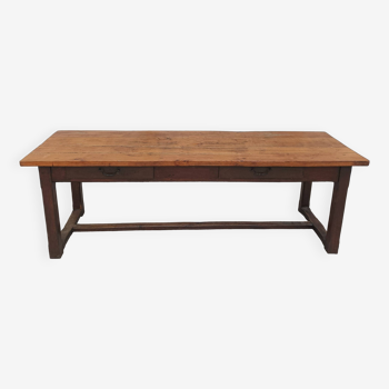 19th century solid oak farm table