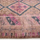 Navy blue & pink runner rug 83x380cm