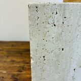 Philippe Barbier Lamp Maison Barbier Travertine and Brass Vintage 1970 - 60