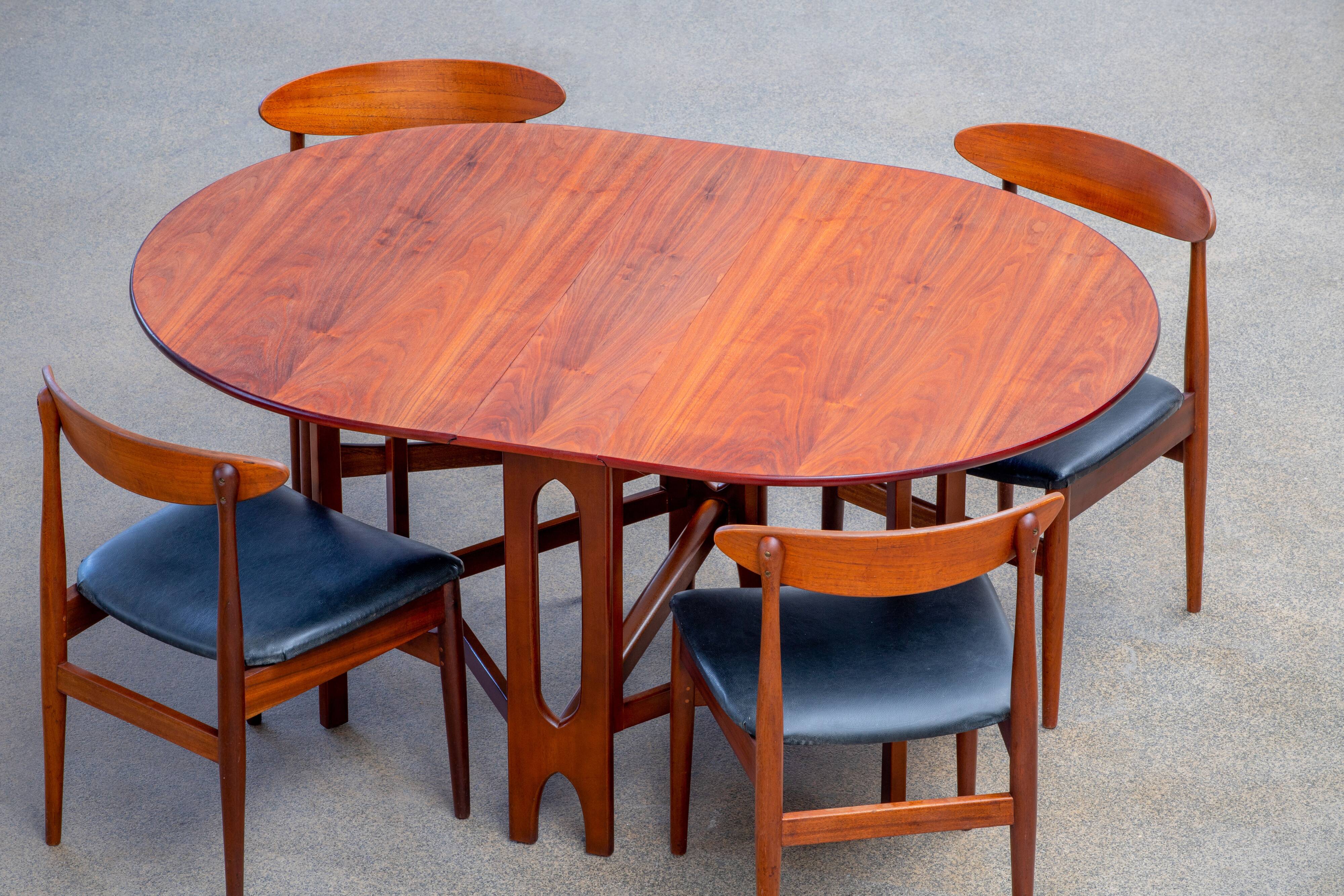 Scandinavian vintage folding table 1960