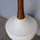 Louis Kalff pendant lamp ep 1960 Scandinavian glass and teak