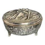 Silver metal jewelry box