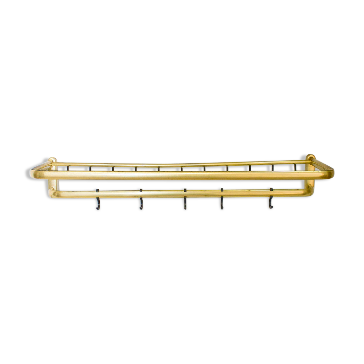 Wall coat rack made of brass