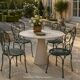 Set of 4 antique garden chairs in wrought iron from 1900.